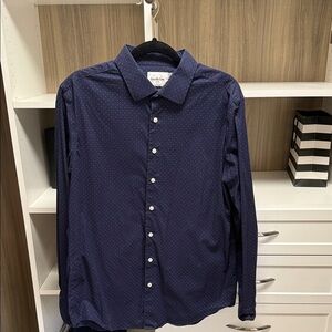 Goodfellow & Co Men's Navy Microdot Button-Down Shirt